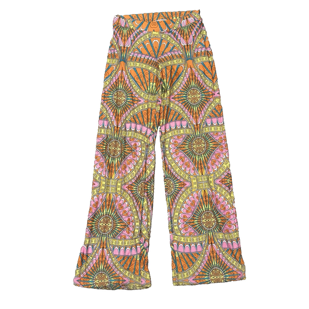 Trina Turk Flare Leg Vibrant Flare Pull On Pants Small | 32 in length | Resort